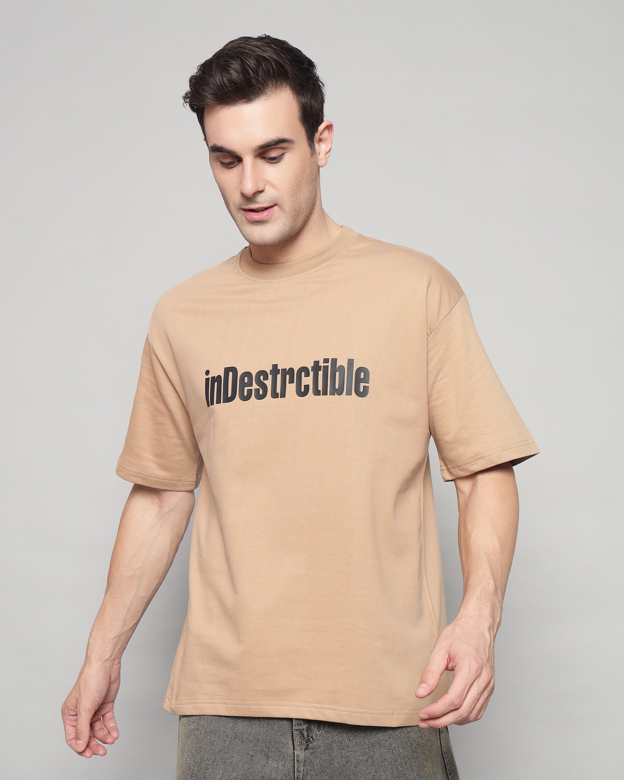 Oversized T-shirts Beige