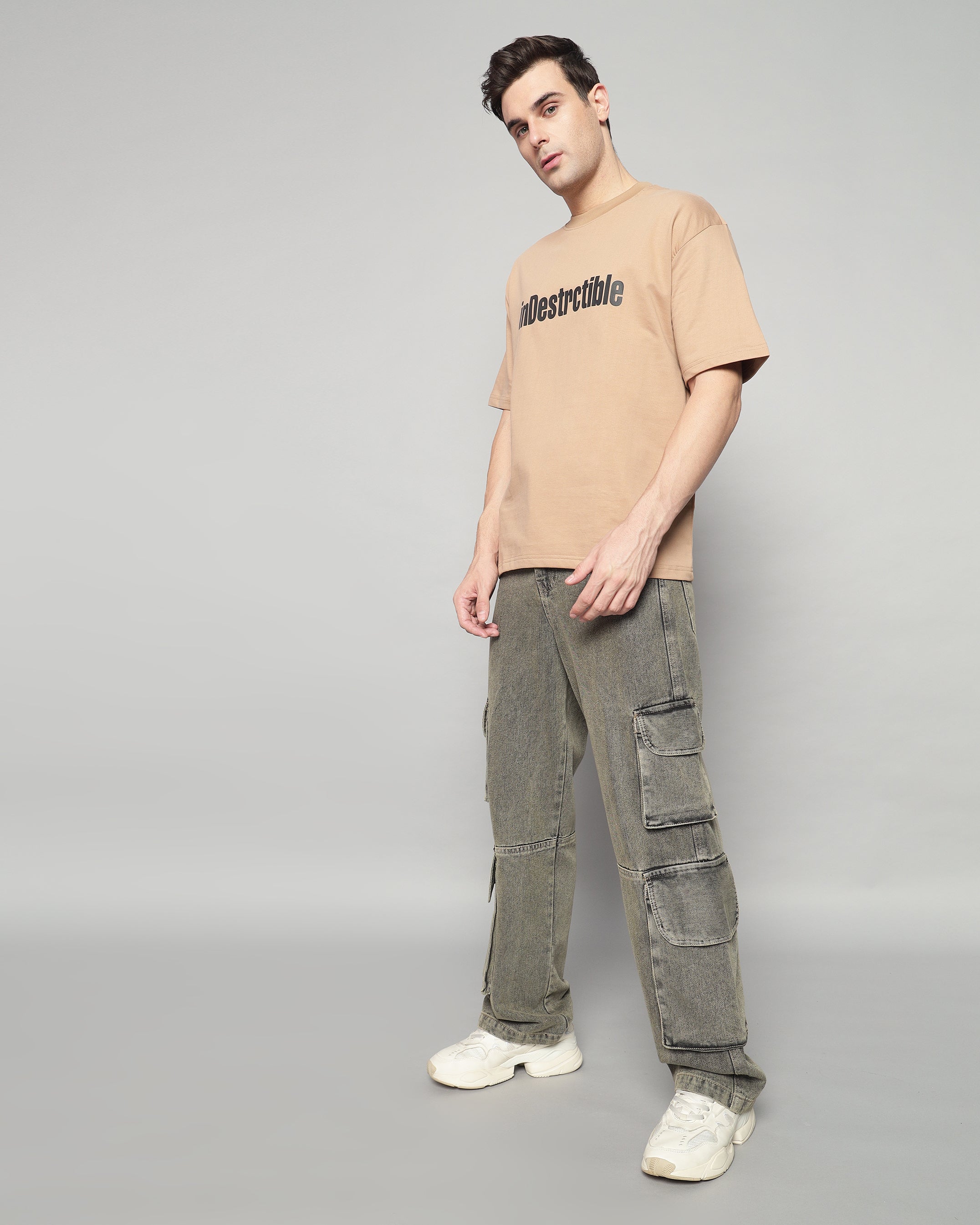 Oversized T-shirts Beige