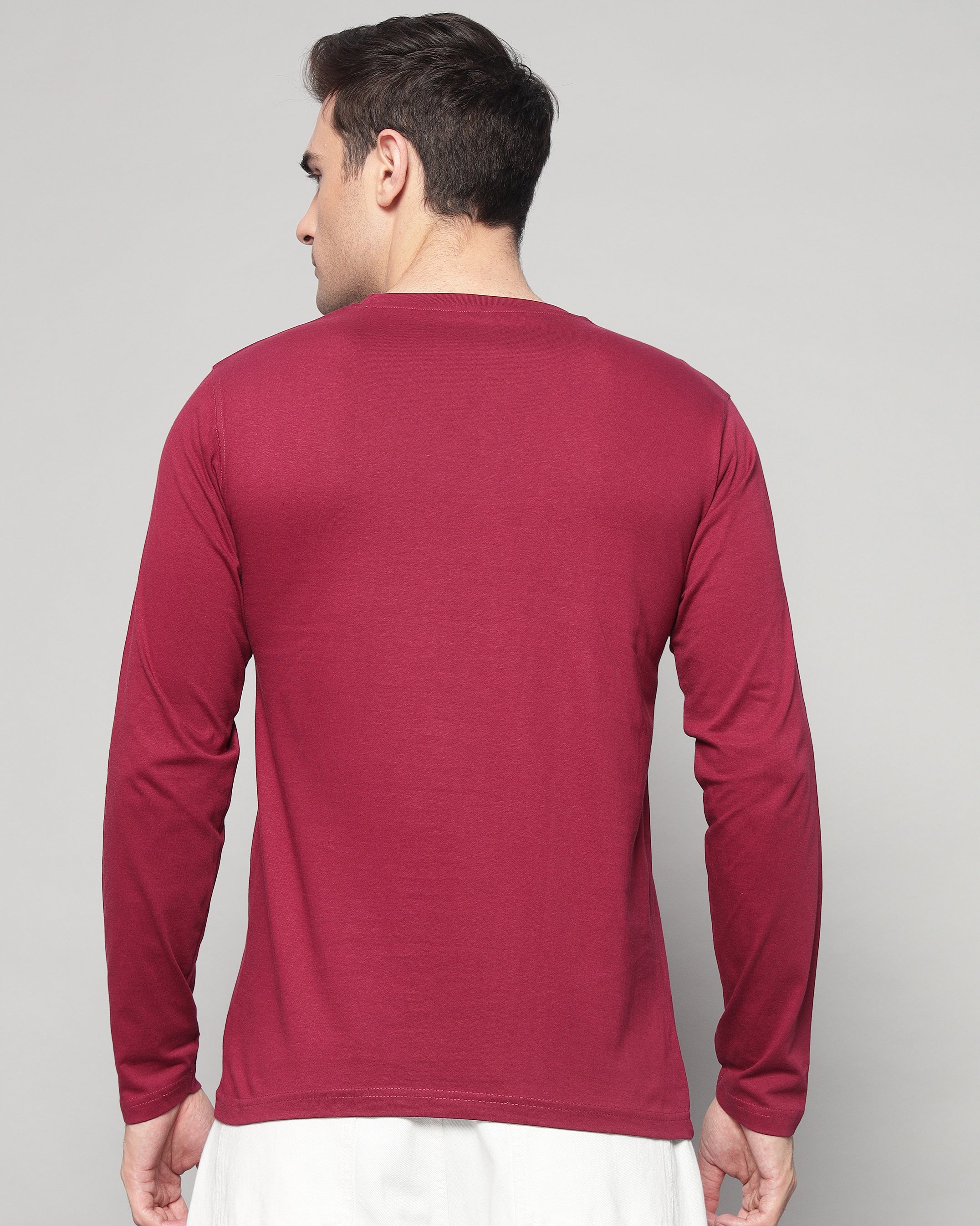 Caual Long Sleeve T-shirt - Maroon